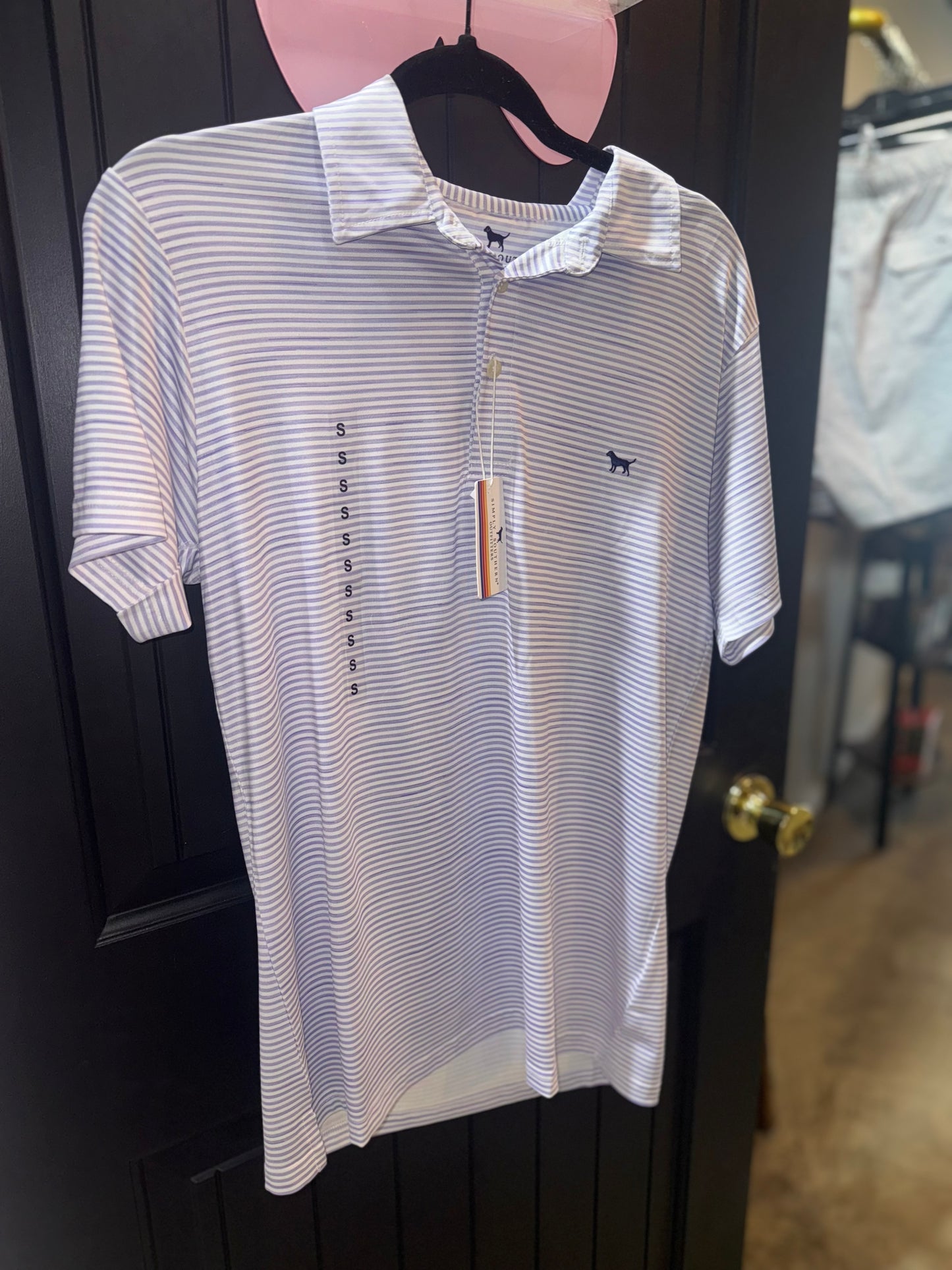 Purple Striped Polo