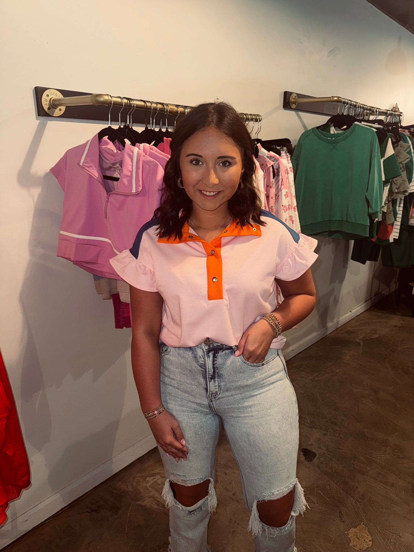 3 Color Button Up