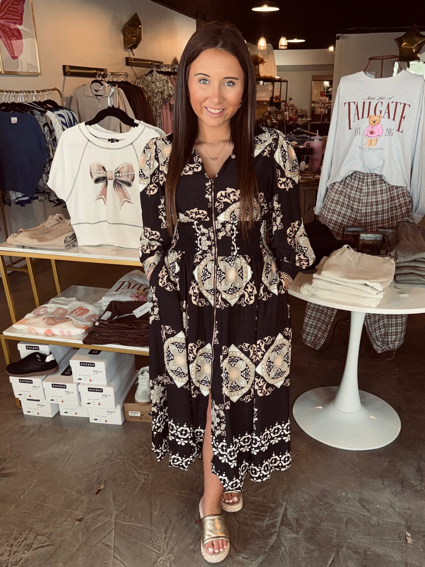 Zipper Front Dress