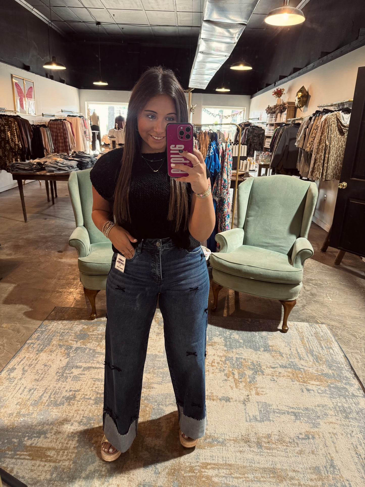 High Rise Ribbon 3D Jean