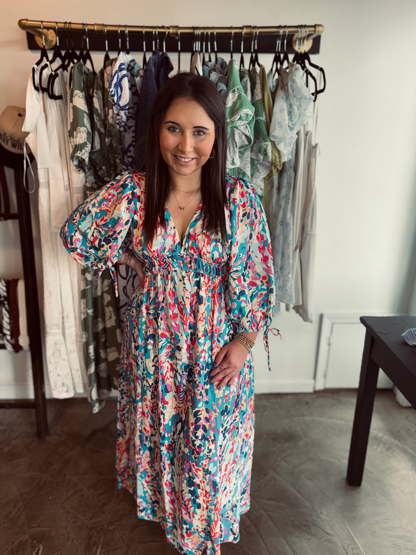 3 Quarter Sleeve Maxi