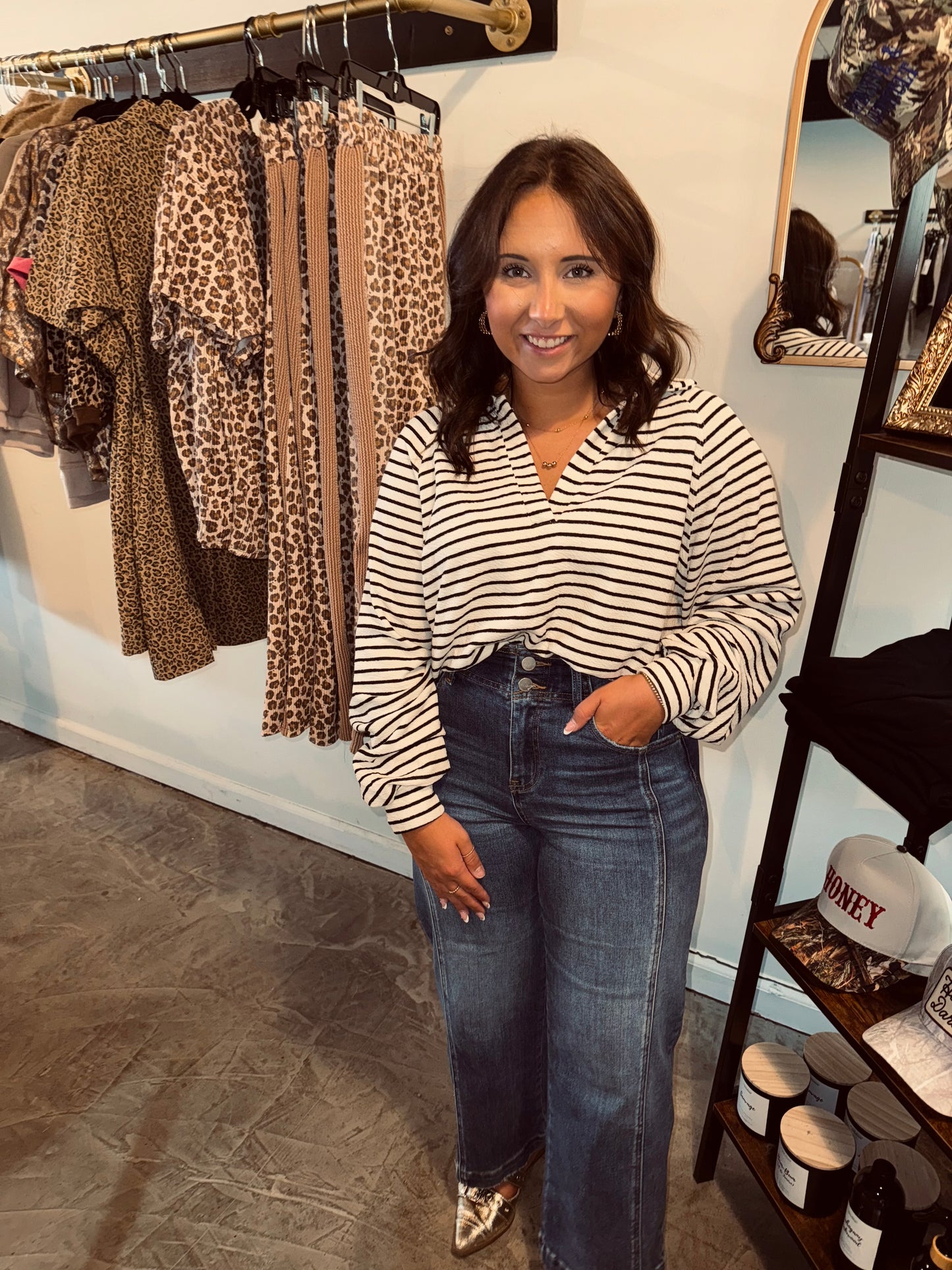 Striped Collared Pullover