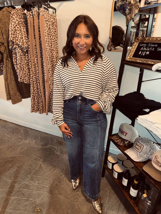 Striped Collared Pullover