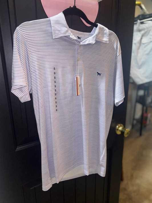 Purple Striped Polo