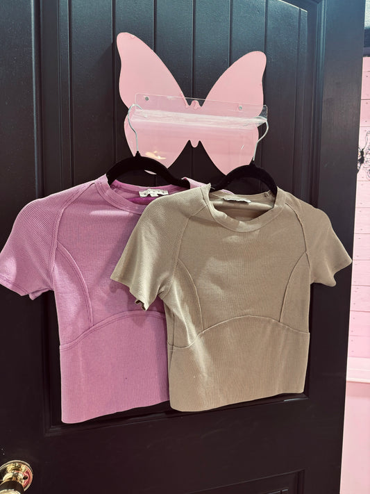 Washed Rib Knit Tops