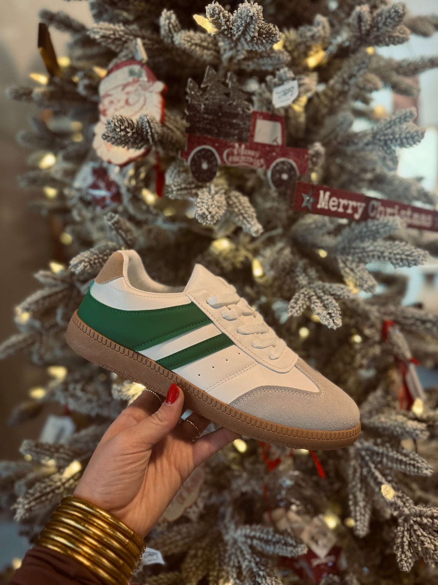 Green Striped Sneaker