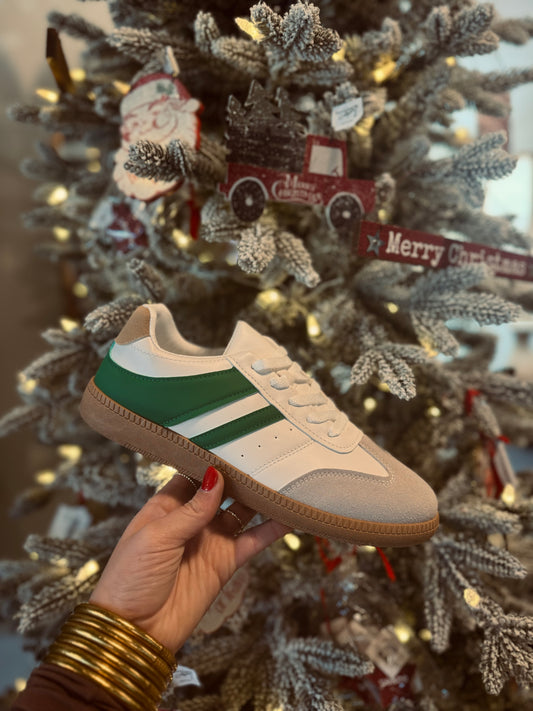 Green Striped Sneaker