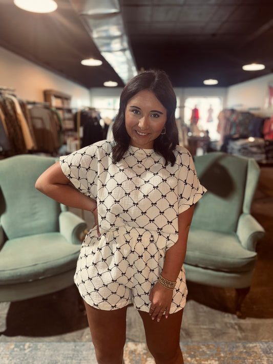 Ribbon Cotton Set Short