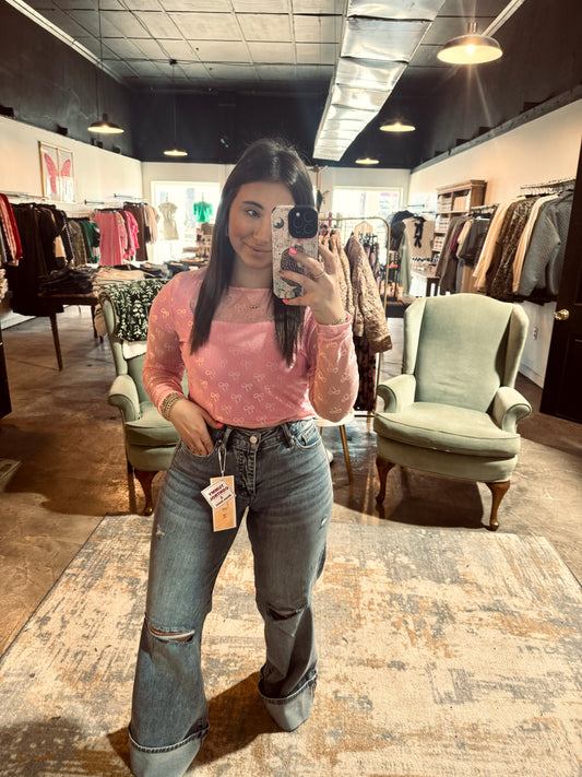 Mid Rise Cuffed Jean