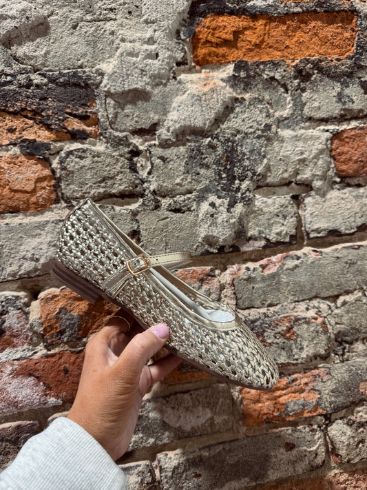 Gold Ballerina Flats