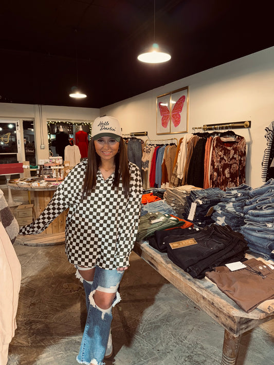Green Checkerboard Top