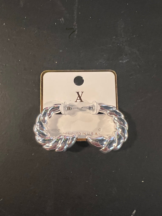 #JC Silver hoop