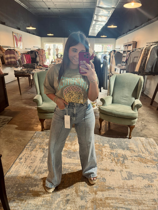 Leg-Pintucked Jean