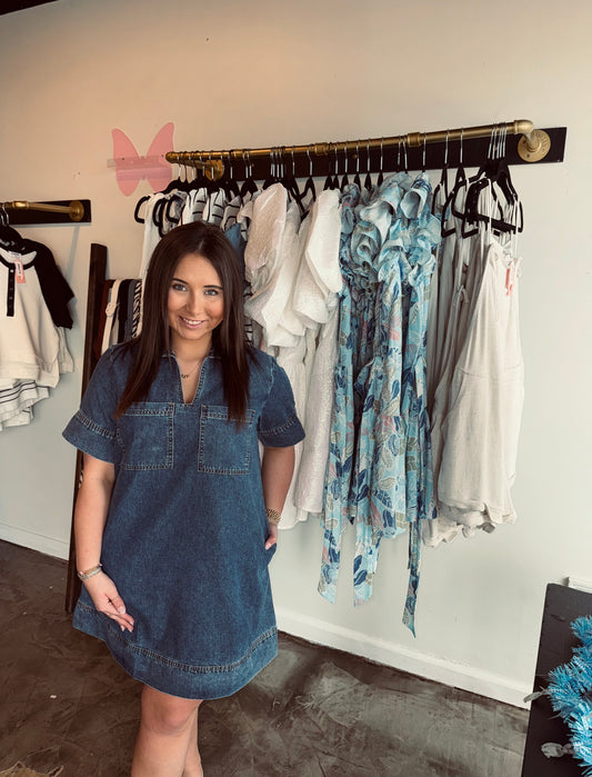 Denim Shift Dress