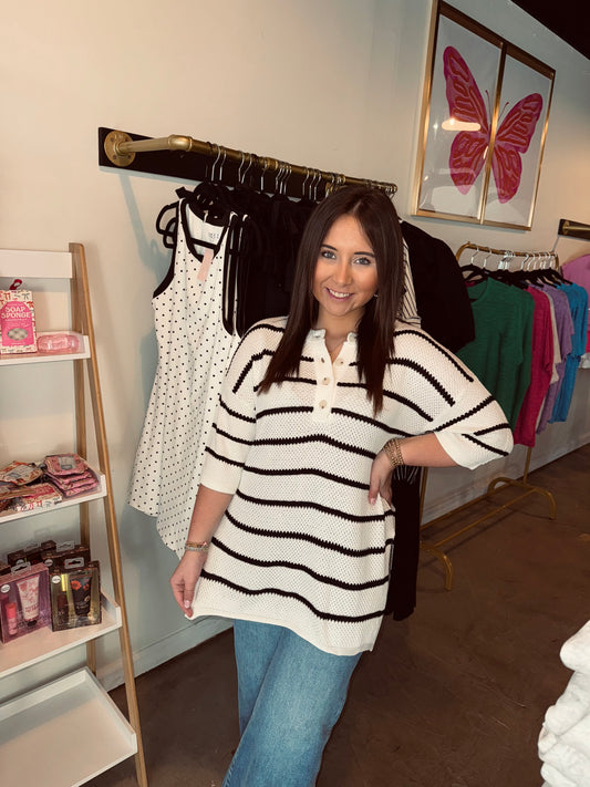 Henley Sweater Tee
