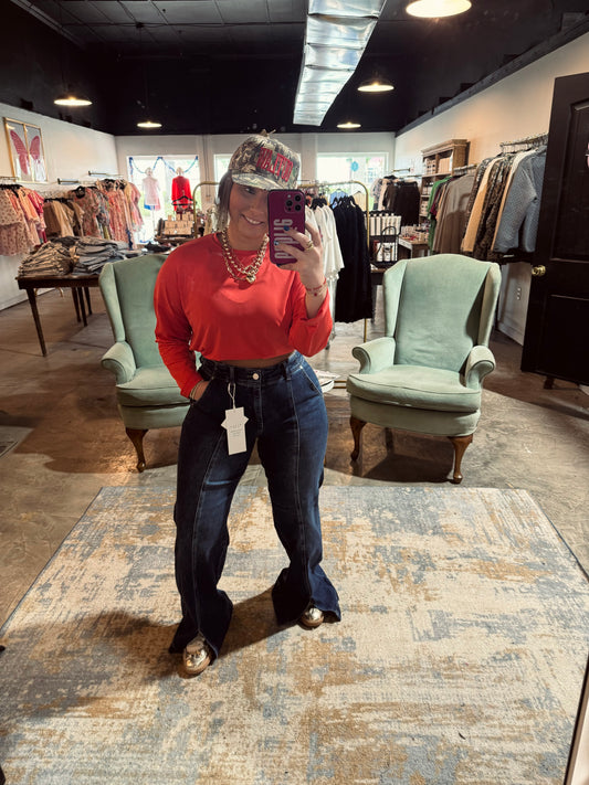 Wide Front Slit Jean