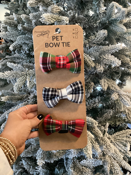 Plaid Pet Bow Ties