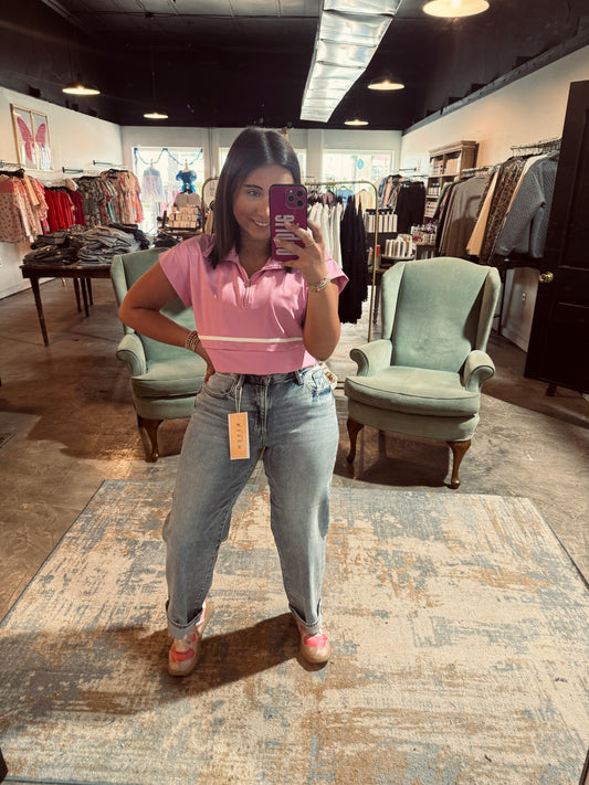Mid Rise Turn up Jean