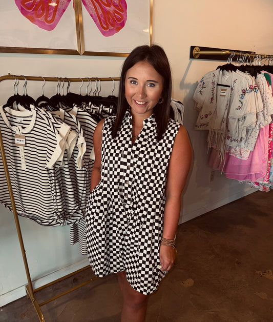 Checkmate Oversized Romper