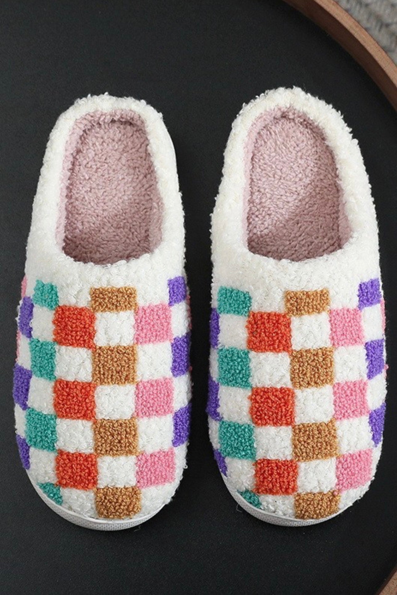 Spring Checkered Slippers