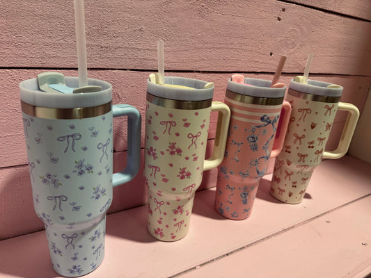 40oz Tumbler Floral