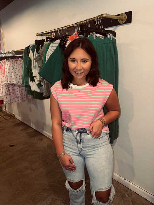 Sachet Pink Crew Tank