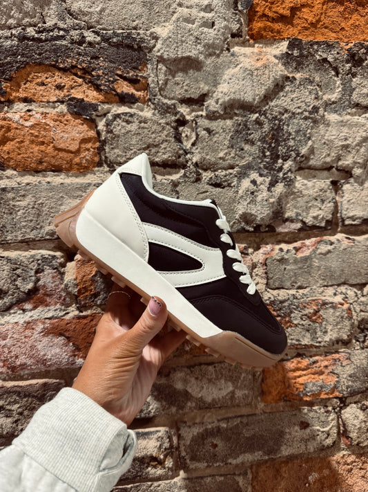 Black Athletic Stripe Sneaker